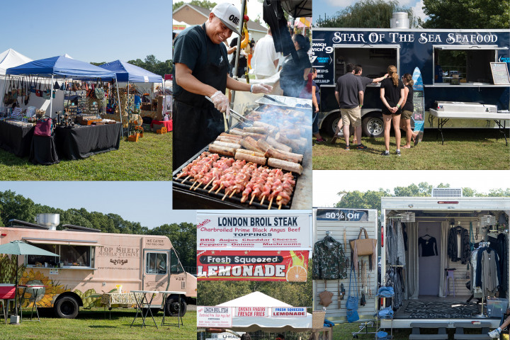 Dozens and dozens of food trucks and unique crafters